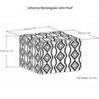 Bowery Hill Boho Square Pouf in Multi-Color Kilim Patterned Fabric Jute & cotton