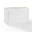 Bowery Hill Transitional Wood Entryway Storage Bench in White