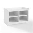 Bowery Hill Transitional Wood Entryway Storage Bench in White