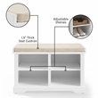Bowery Hill Transitional Wood Entryway Storage Bench in White