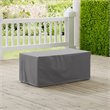 Bowery Hill Patio Polyester Fabric Coffee Table Cover in Gray