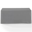 Bowery Hill Patio Polyester Fabric Coffee Table Cover in Gray