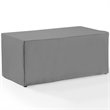 Bowery Hill Patio Polyester Fabric Coffee Table Cover in Gray