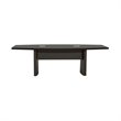 Bowery Hill 8' Boat Shaped Conference Table with Slab Base in Mocha