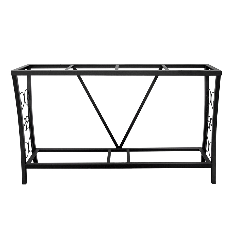 Bowery Hill Contemporary 55 Gallon Metal Aquarium Stand in Black