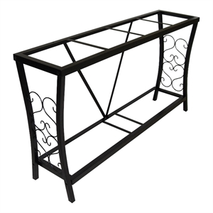 Bowery Hill Contemporary 55 Gallon Metal Aquarium Stand in Black