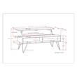 Bowery Hill Mango Wood Gray Coffee Table Rectangular Lift-Top Storage 48