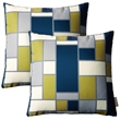 Bowery Hill 2-Piece Polyester Fabric Outdoor Patio Pillow Set in Rectangle