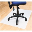 Bowery Hill White Polypropylene Anti-Slip Foldable Chair Mat for Hard Floors