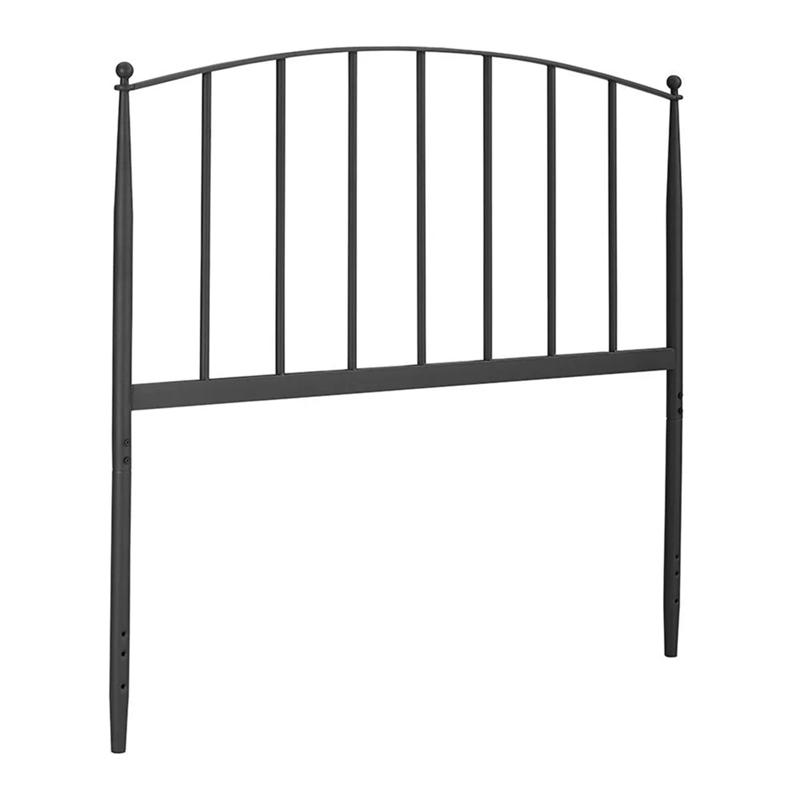 Bowery Hill Queen Metal Spindle Headboard/Footboard Set in Black