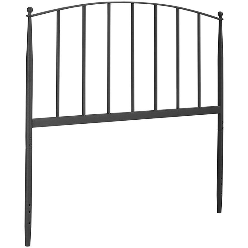 Bowery Hill Queen Metal Spindle Headboard/Footboard Set in Black