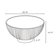 Bowery Hill Contemporary Coffee Table with Steel Frame in Cream