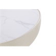 Bowery Hill Contemporary Coffee Table with Steel Frame in Cream