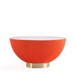 Bowery Hill Contemporary Coffee Table with Steel Frame in Orange