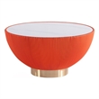 Bowery Hill Contemporary Coffee Table with Steel Frame in Orange