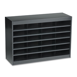 Bowery Hill Black Mail Organizer - 24 Letter Size Compartments