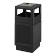 Bowery Hill Large Outdoor Recessed Panel Side Opening Receptacle with Urn
