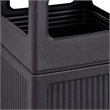 Bowery Hill Large Outdoor Recessed Panel Side Opening Receptacle with Urn