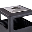 Bowery Hill Large Outdoor Recessed Panel Side Opening Receptacle with Urn