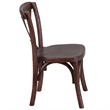 Bowery Hill Contemporary Kids Cross Back Chair In Mahogany Finish