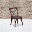 Bowery Hill Contemporary Kids Cross Back Chair In Mahogany Finish