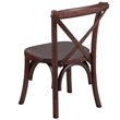 Bowery Hill Contemporary Kids Cross Back Chair In Mahogany Finish