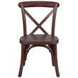Bowery Hill Contemporary Kids Cross Back Chair In Mahogany Finish
