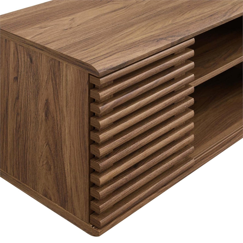 Bowery Hill Wood Wall-Mount Media Console TV Stand for TVs up to 50