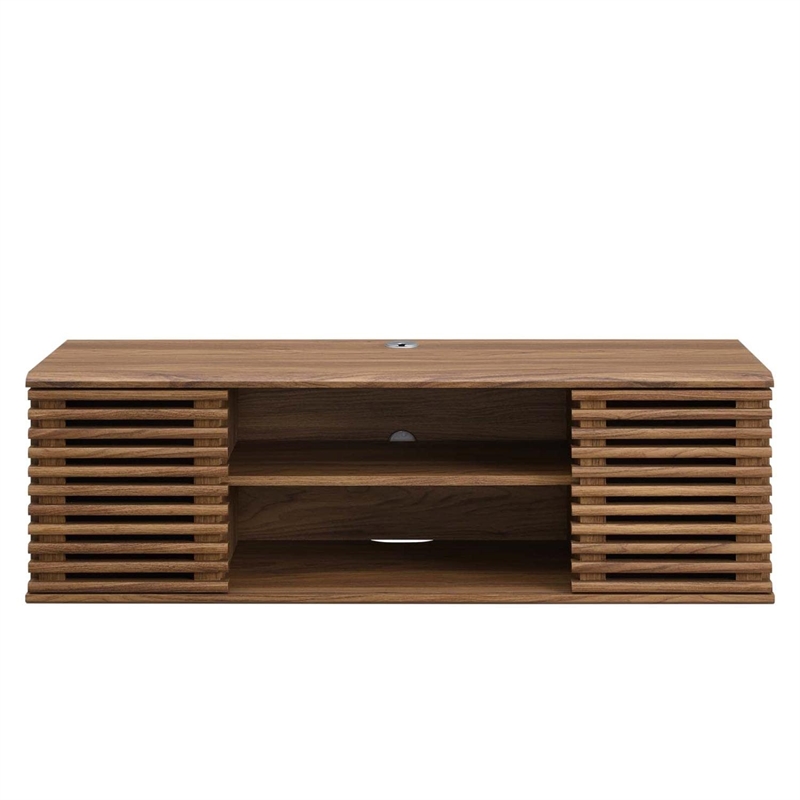 Bowery Hill Wood Wall-Mount Media Console TV Stand for TVs up to 50