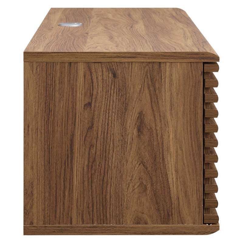 Bowery Hill Wood Wall-Mount Media Console TV Stand for TVs up to 50