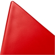 Bowery Hill Contemporary Plastic Triangle End Table in Red Finish
