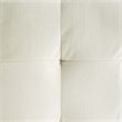 Bowery Hill Contemporary Tufted Cube Performance Velvet Ottoman in Ivory