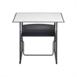 Bowery Hill Contemporary Stainless Steel Adjustable Height Desk