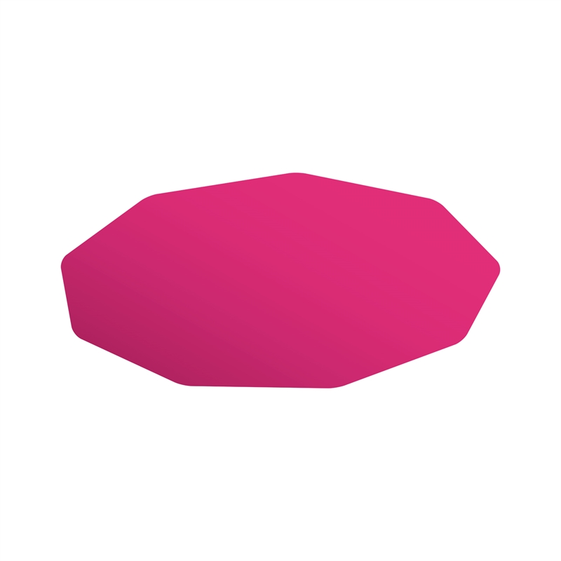 Bowery Hill Polycarbonate Pink Gaming E-Sport Chair Mat for Hard Floors