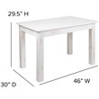 Bowery Hill Contemporary 46X30 Rustic Farm Table In Antique Rustic White