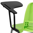 Bowery Hill Plastic Classroom Chair in Green with Left Arm Tablet