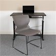 Bowery Hill Plastic Sled Base Contoured Stacking Chair in Gray