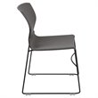 Bowery Hill Plastic Sled Base Contoured Stacking Chair in Gray