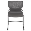 Bowery Hill Plastic Sled Base Contoured Stacking Chair in Gray