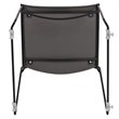 Bowery Hill Plastic Sled Base Contoured Stacking Chair in Gray