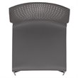 Bowery Hill Plastic Sled Base Contoured Stacking Chair in Gray