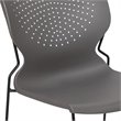 Bowery Hill Plastic Sled Base Contoured Stacking Chair in Gray