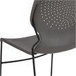 Bowery Hill Plastic Sled Base Contoured Stacking Chair in Gray