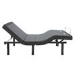 Bowery Hill Adjustable Queen Wireless Remote Bed Base in Gray/Black