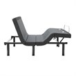 Bowery Hill Adjustable Queen Wireless Remote Bed Base in Gray/Black