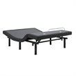 Bowery Hill Adjustable Queen Wireless Remote Bed Base in Gray/Black