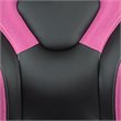 Bowery Hill Gaming Desk and Racing Swivel Chair Set in Red and Pink