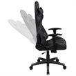 Bowery Hill Gaming Desk and Racing Reclining Chair Set in Red and Gray