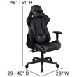Bowery Hill Gaming Desk and Racing Reclining Chair Set in Red and Gray