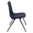 Bowery Hill Contemporary Student Stack School Chair - 12-Inch In Navy